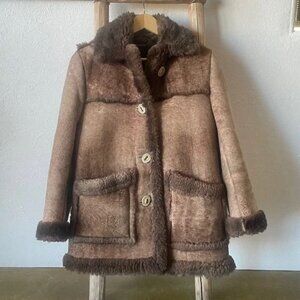 Authentic Leather Sheepskin Shearling Coat